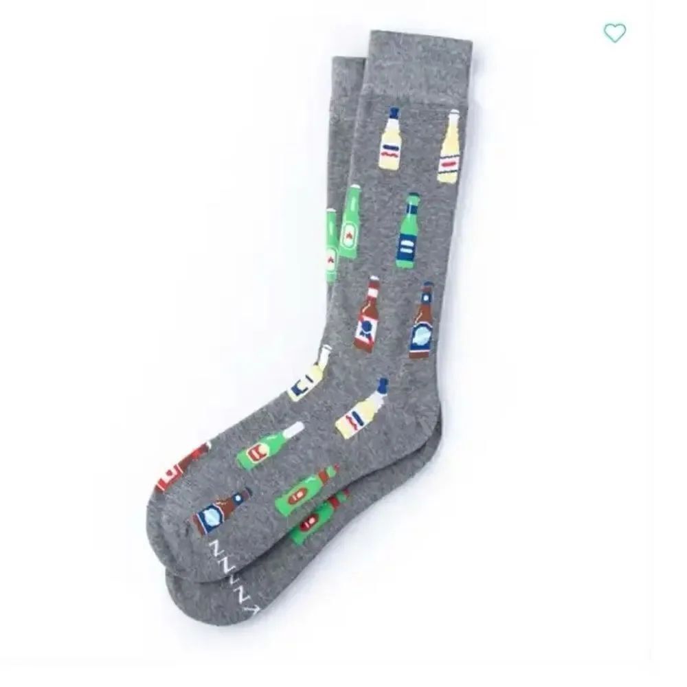 NEW! Beer Bottle Men's Novelty Socks Party Time Bud